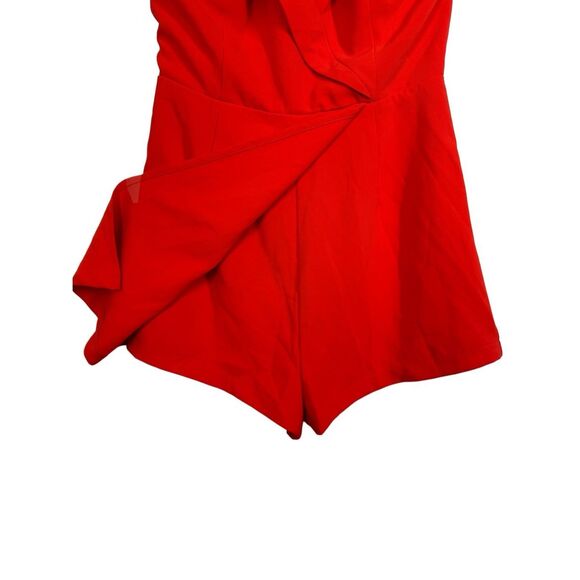 NWT Superdown Red Strapless Romper Skort Size S V-wire front Party Cocktail - Picture 9 of 10